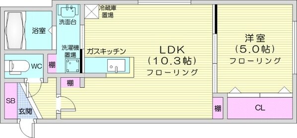 東区役所前駅 徒歩8分 2階の物件間取画像